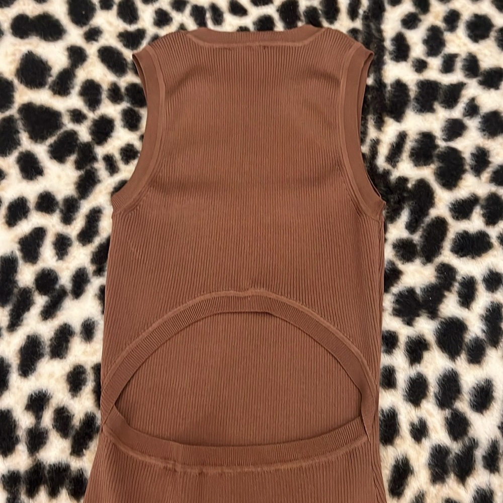 Rails Syd Rib Midi Sweater Dress Toffee Small - Picture 3 of 10